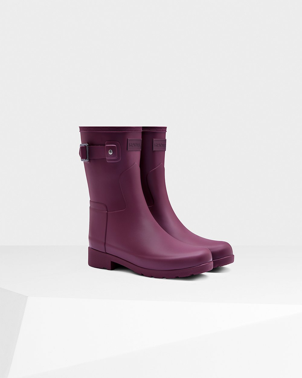 Bottes Courtes de Pluie Hunter Refined Slim Fit Femme Violette VYNZTRX-41